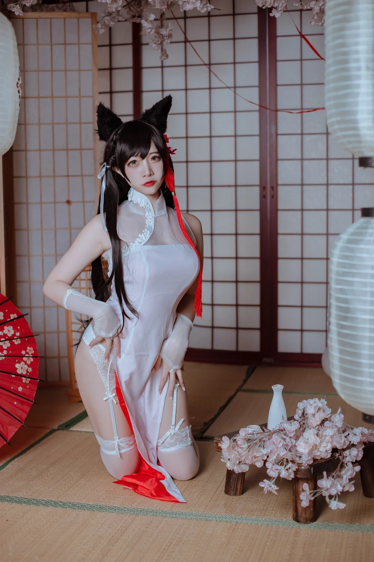 二佐Nisa《犬之眷 碧蓝爱宕旗袍》写真图集 18P｜在线预览与图包下载
