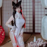 二佐Nisa《犬之眷 碧蓝爱宕旗袍》写真图集 18P｜在线预览与图包下载