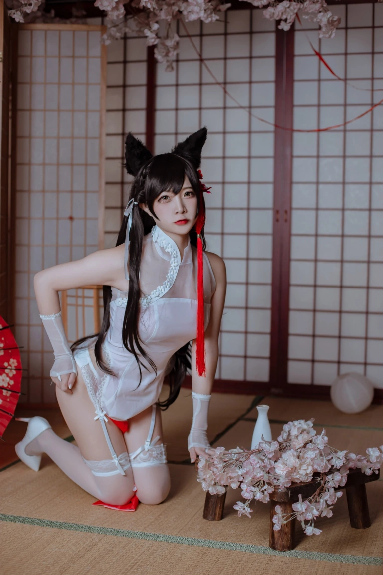 二佐Nisa《犬之眷 碧蓝爱宕旗袍》写真图集 18P｜在线预览与图包下载