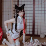 二佐Nisa《犬之眷 碧蓝爱宕旗袍》写真图集 18P｜在线预览与图包下载
