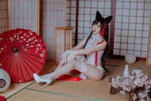 二佐Nisa《犬之眷 碧蓝爱宕旗袍》写真图集 18P｜在线预览与图包下载