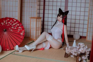 二佐Nisa《犬之眷 碧蓝爱宕旗袍》写真图集 18P｜在线预览与图包下载