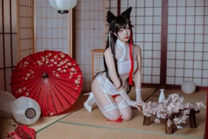 二佐Nisa《犬之眷 碧蓝爱宕旗袍》写真图集 18P｜在线预览与图包下载