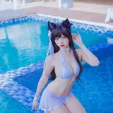 二佐Nisa《犬之眷 碧蓝爱宕泳装》写真图集 18P｜在线预览与图包下载