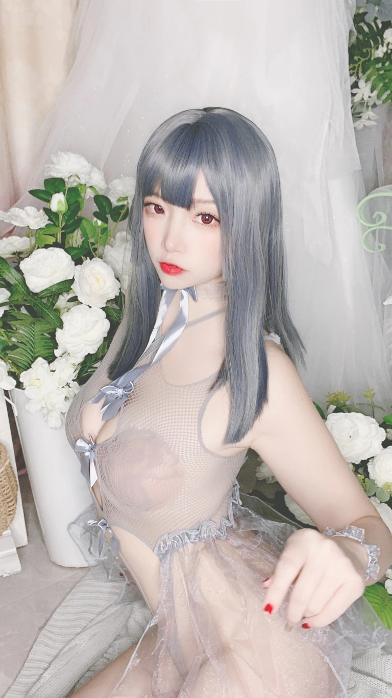 二佐Nisa《私房自拍蓝色网状比基尼》写真图集 38P｜在线预览与图包下载