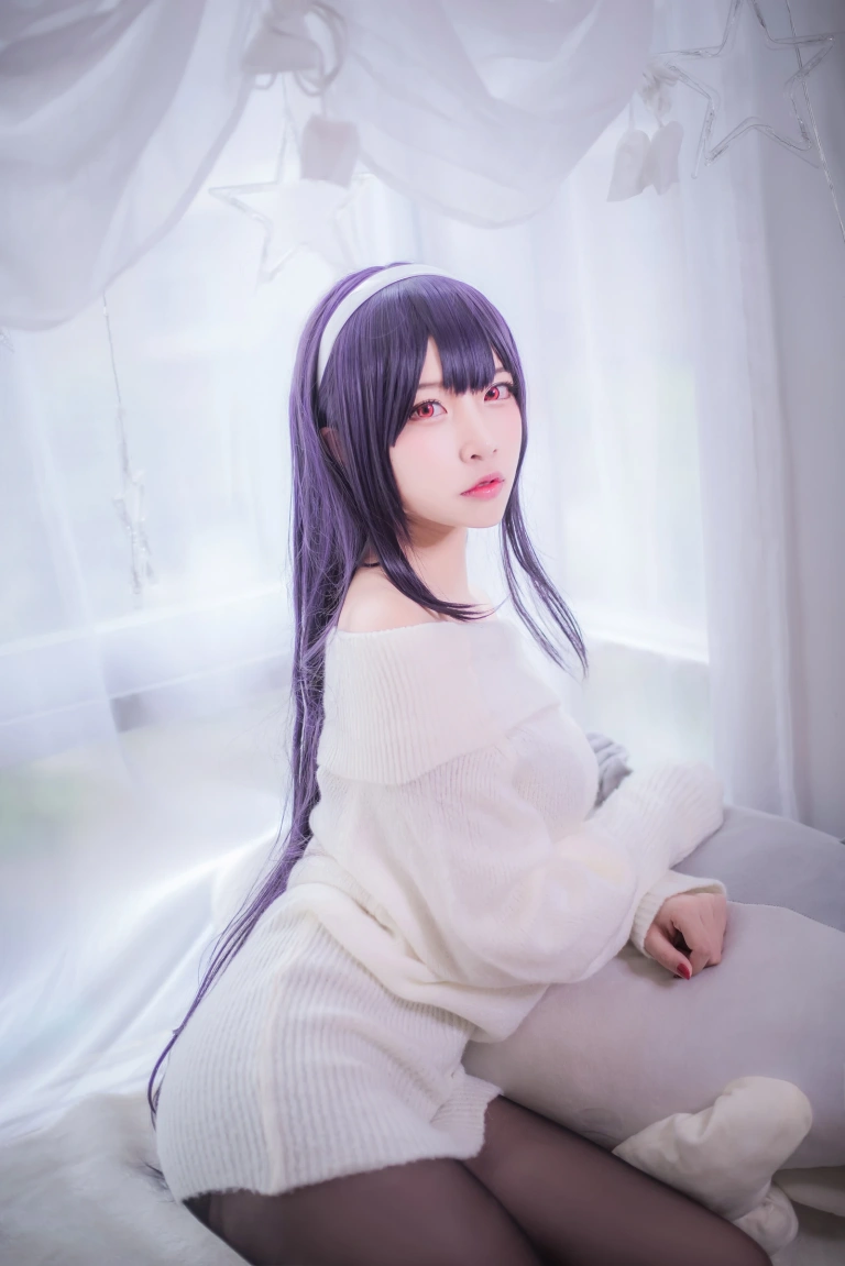 二佐Nisa《霞之丘诗羽学姐毛衣》写真图集 47P｜在线预览与图包下载