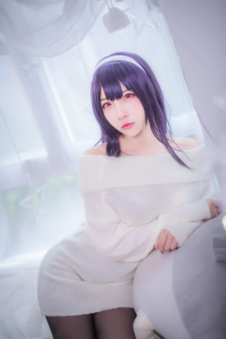 二佐Nisa《霞之丘诗羽学姐毛衣》写真图集 47P｜在线预览与图包下载