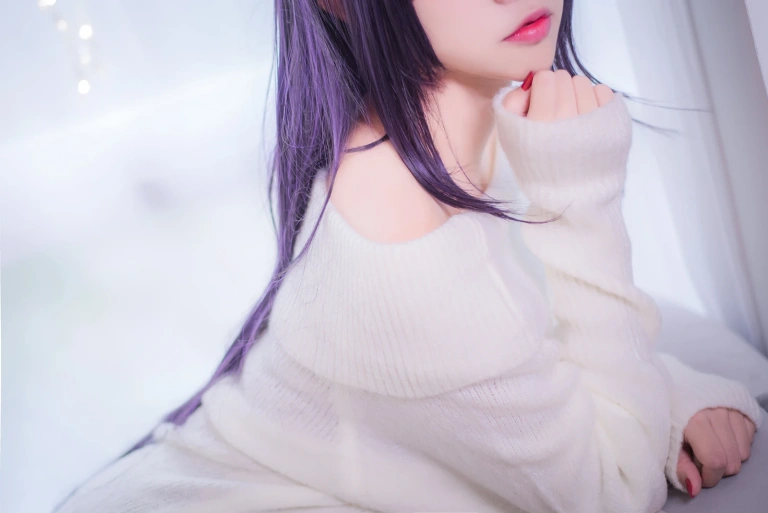 二佐Nisa《霞之丘诗羽学姐毛衣》写真图集 47P｜在线预览与图包下载