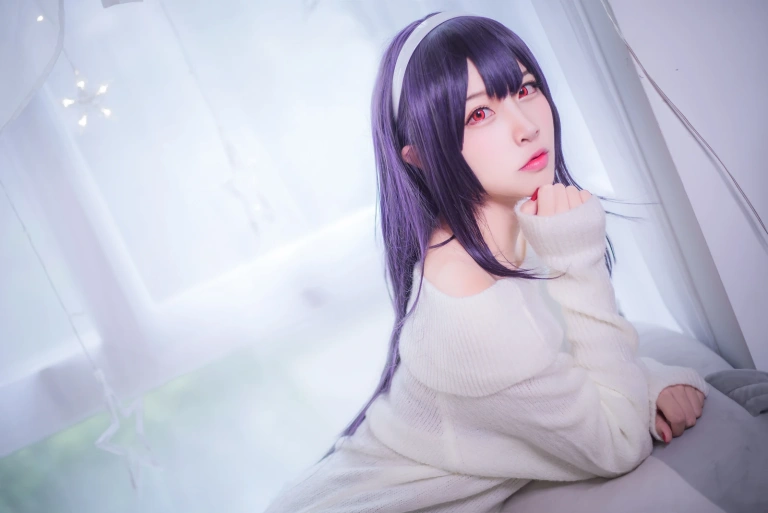 二佐Nisa《霞之丘诗羽学姐毛衣》写真图集 47P｜在线预览与图包下载