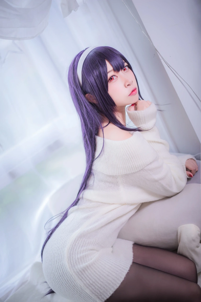 二佐Nisa《霞之丘诗羽学姐毛衣》写真图集 47P｜在线预览与图包下载