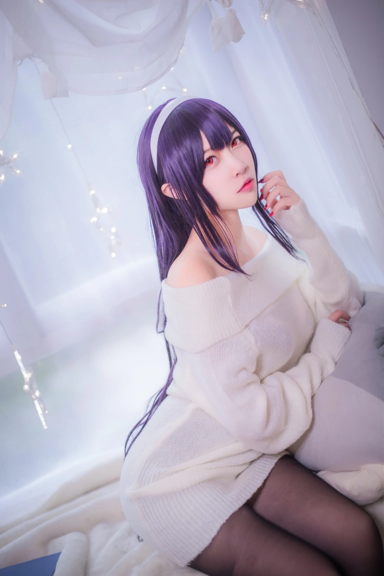 二佐Nisa《霞之丘诗羽学姐毛衣》写真图集 47P｜在线预览与图包下载