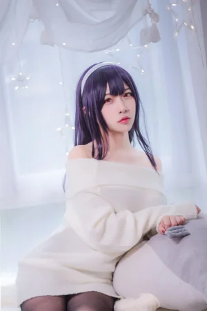 二佐Nisa《霞之丘诗羽学姐毛衣》写真图集 47P｜在线预览与图包下载