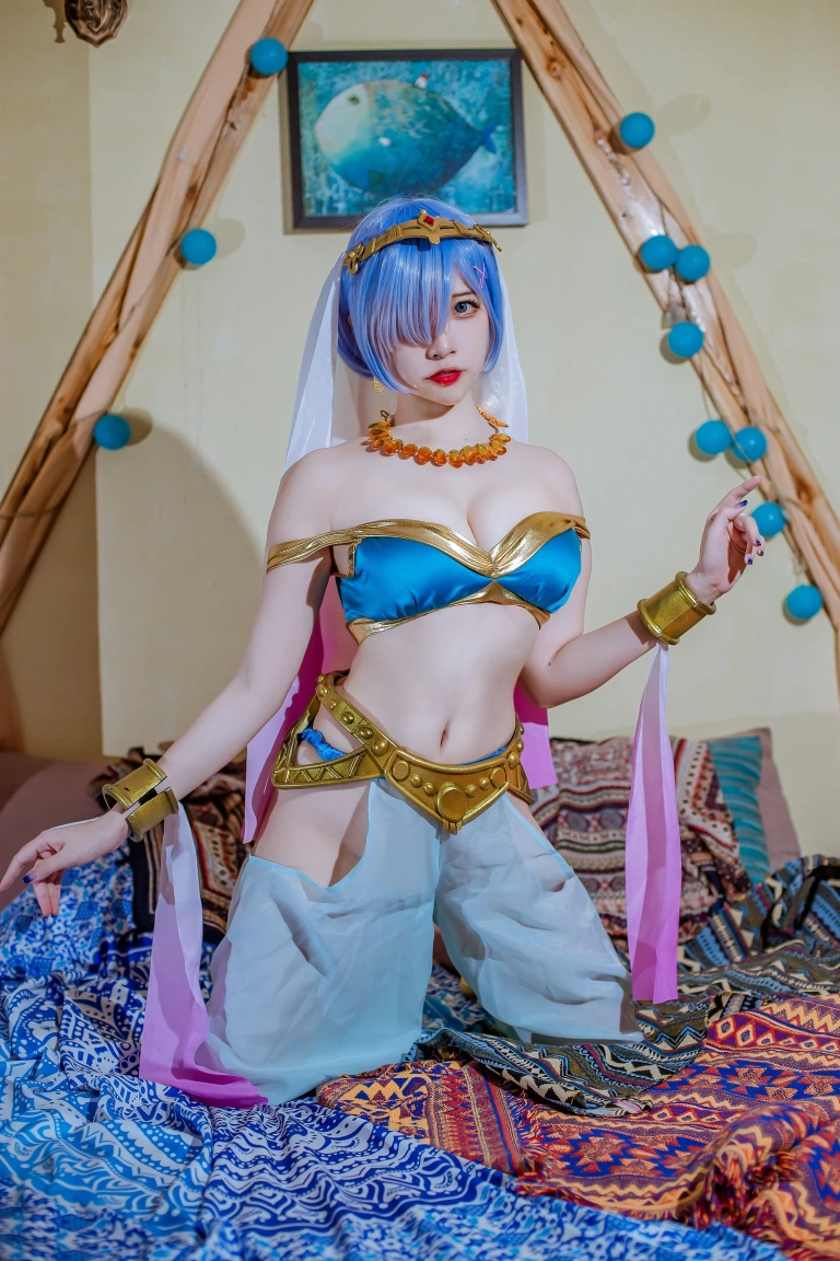 二佐Nisa《蕾姆舞娘》写真图集 9P｜在线预览与图包下载