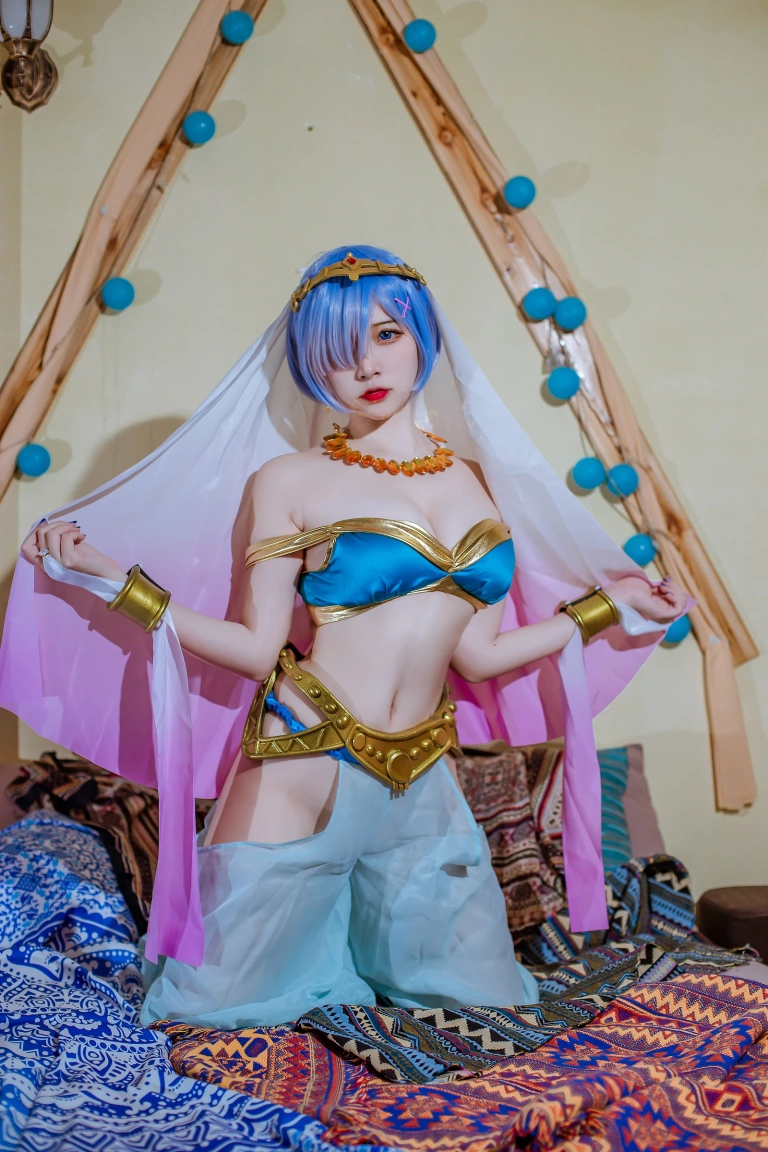 二佐Nisa《蕾姆舞娘》写真图集 9P｜在线预览与图包下载