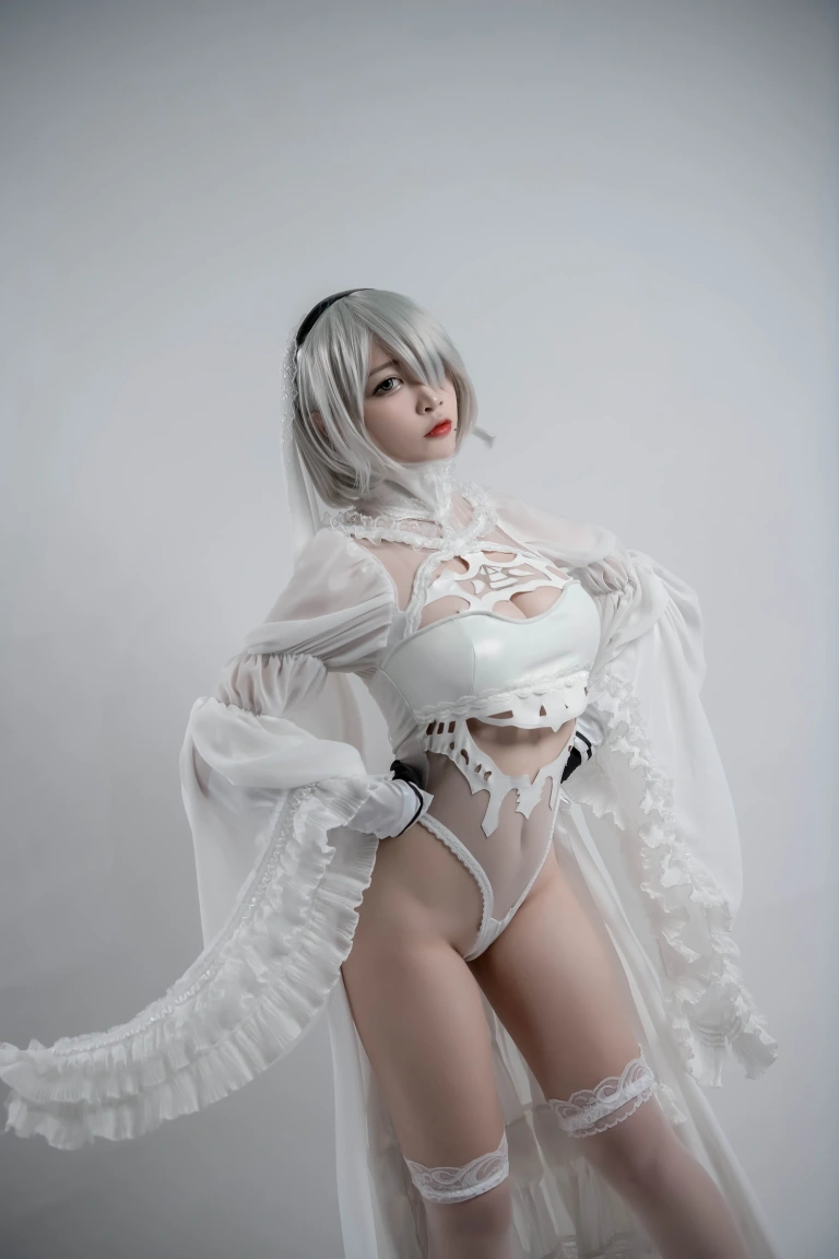 二佐Nisa《2b同人花嫁》写真图集 26P｜在线预览与图包下载