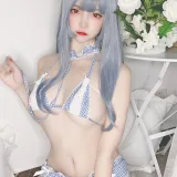 二佐Nisa《私房自拍蓝格比基尼女仆》写真图集 40P｜在线预览与图包下载