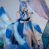 二佐Nisa《2020.12月铁粉福利 碧蓝信浓礼服》写真图集 12P｜在线预览与图包下载