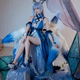 二佐Nisa《2020.12月铁粉福利 碧蓝信浓礼服》写真图集 12P｜在线预览与图包下载