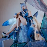 二佐Nisa《2020.12月铁粉福利 碧蓝信浓礼服》写真图集 12P｜在线预览与图包下载