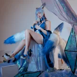 二佐Nisa《2020.12月铁粉福利 碧蓝信浓礼服》写真图集 12P｜在线预览与图包下载