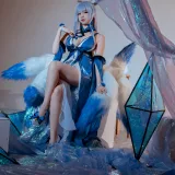 二佐Nisa《2020.12月铁粉福利 碧蓝信浓礼服》写真图集 12P｜在线预览与图包下载