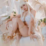 二佐Nisa《2月铁粉福利 方舟白金泳装》写真图集 16P｜在线预览与图包下载