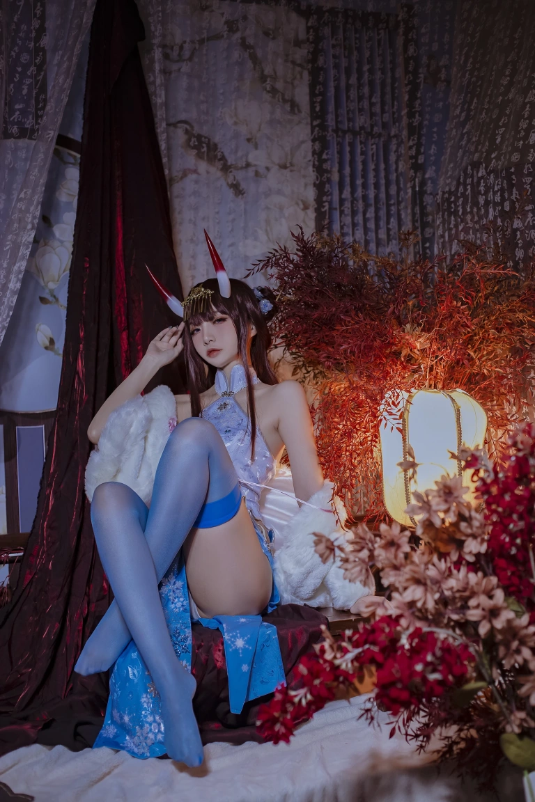 二佐Nisa《碧蓝航线 能代旗袍》写真图集 18P｜在线预览与图包下载