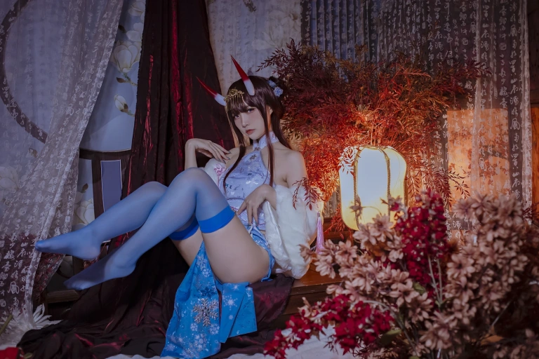 二佐Nisa《碧蓝航线 能代旗袍》写真图集 18P｜在线预览与图包下载