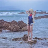 二佐Nisa《碧蓝航线 玛丽罗斯泳装》写真图集 13P｜在线预览与图包下载