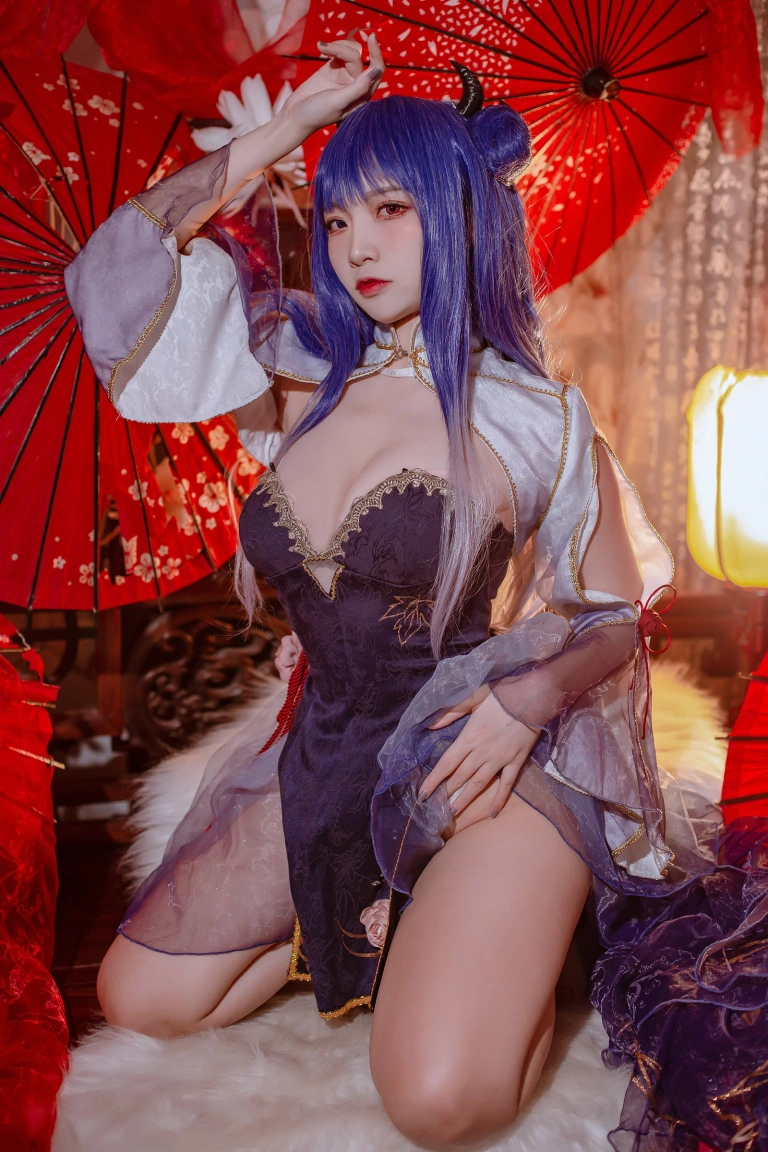 二佐Nisa《碧蓝航线 伊吹旗袍》写真图集 29P｜在线预览与图包下载