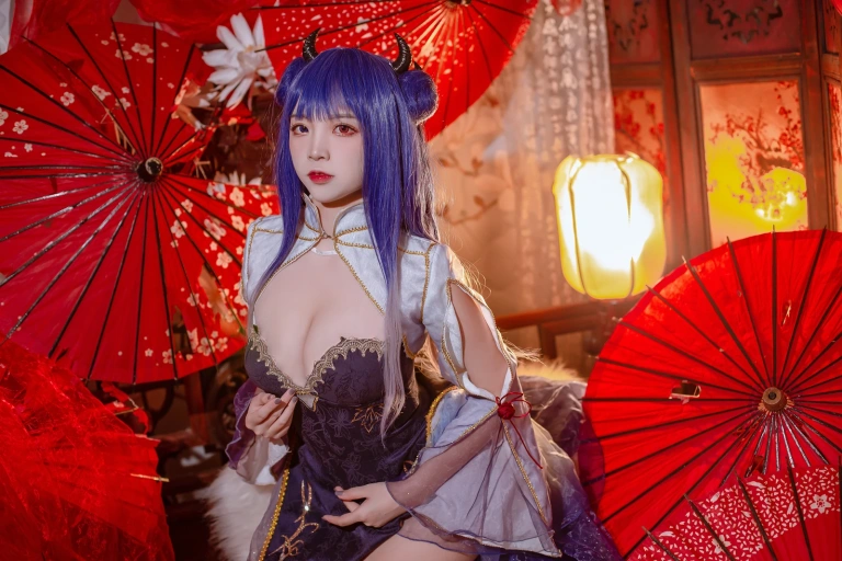 二佐Nisa《碧蓝航线 伊吹旗袍》写真图集 29P｜在线预览与图包下载
