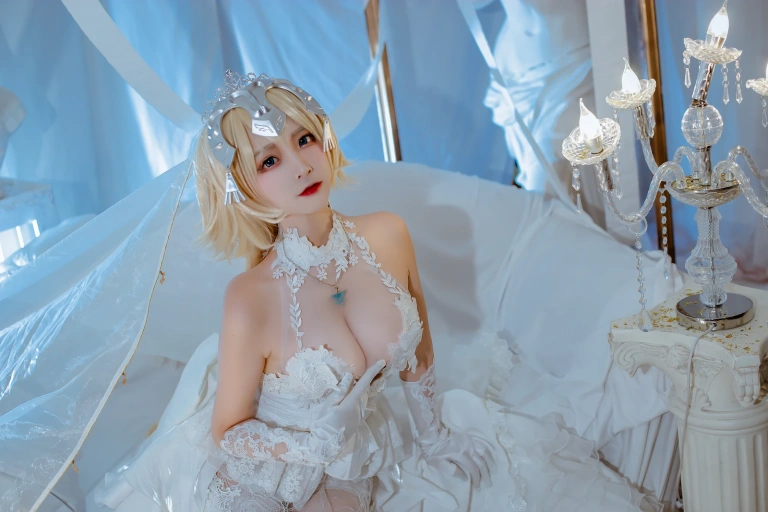 二佐Nisa《Fate贞德花嫁》写真图集 12P｜在线预览与图包下载