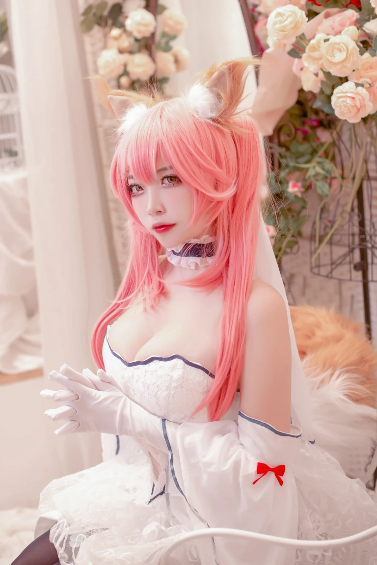 二佐Nisa《Fate玉藻前婚纱》写真图集 9P｜在线预览与图包下载