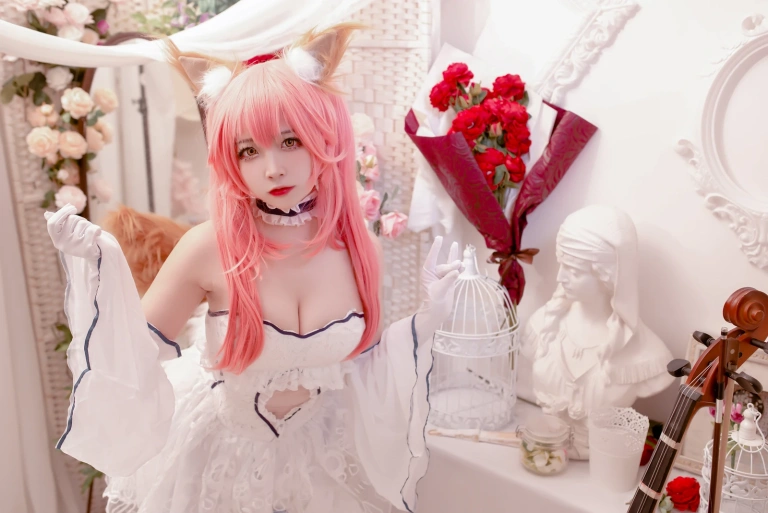 二佐Nisa《Fate玉藻前婚纱》写真图集 9P｜在线预览与图包下载