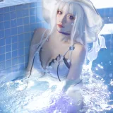 二佐Nisa《碧蓝 光辉泳装》写真图集 39P｜在线预览与图包下载