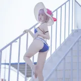 二佐Nisa《碧蓝 塔尔图泳装》写真图集 23P｜在线预览与图包下载