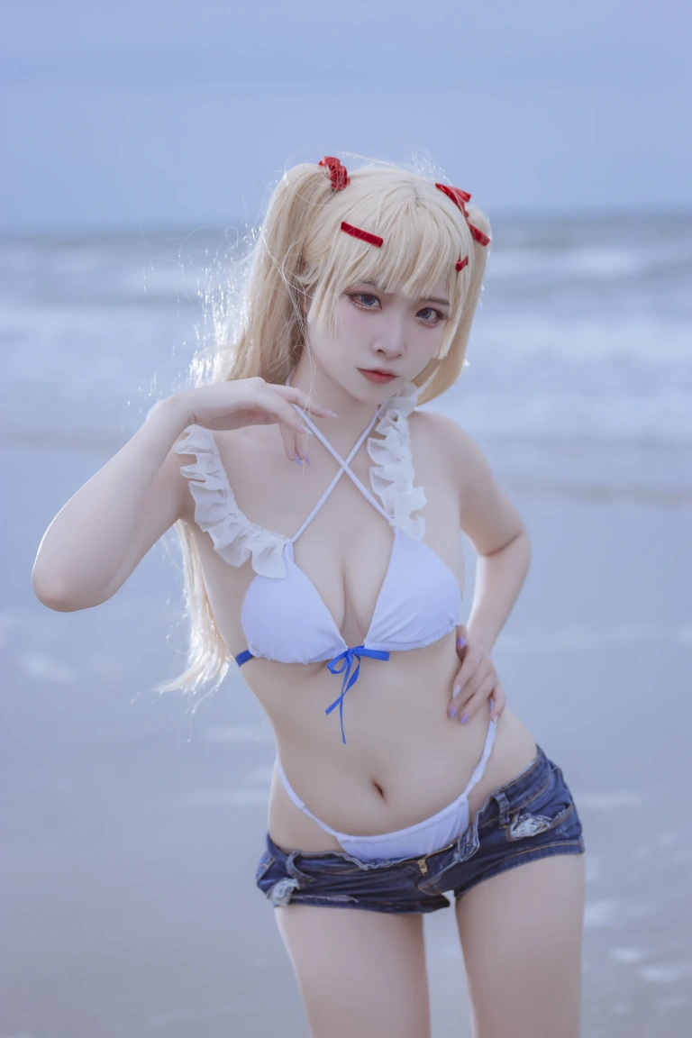 二佐Nisa《碧蓝 苏塞克斯泳装》写真图集 20P｜在线预览与图包下载