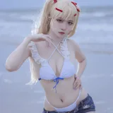 二佐Nisa《碧蓝 苏塞克斯泳装》写真图集 20P｜在线预览与图包下载