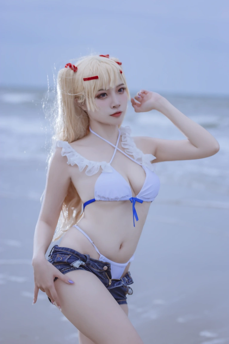 二佐Nisa《碧蓝 苏塞克斯泳装》写真图集 20P｜在线预览与图包下载