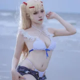 二佐Nisa《碧蓝 苏塞克斯泳装》写真图集 20P｜在线预览与图包下载