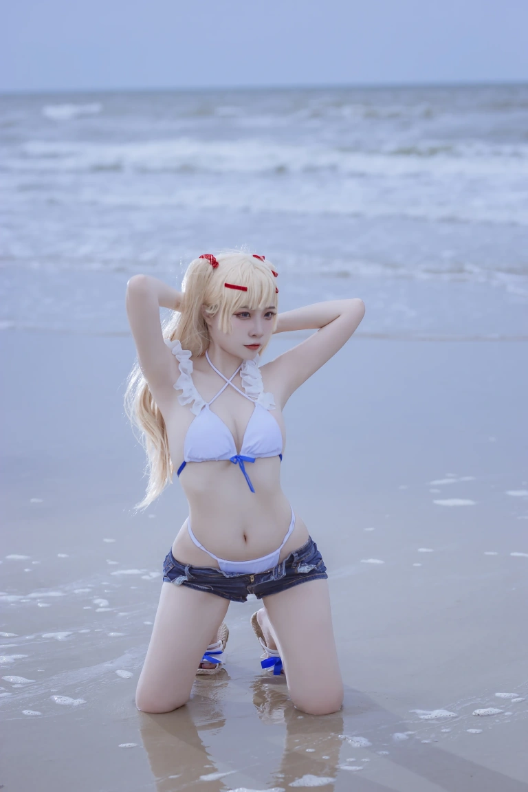 二佐Nisa《碧蓝 苏塞克斯泳装》写真图集 20P｜在线预览与图包下载