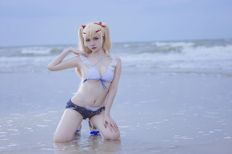 二佐Nisa《碧蓝 苏塞克斯泳装》写真图集 20P｜在线预览与图包下载