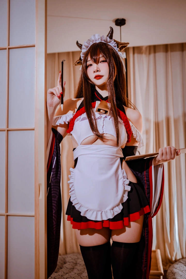 二佐Nisa《碧蓝樫野女仆》写真图集 33P｜在线预览与图包下载