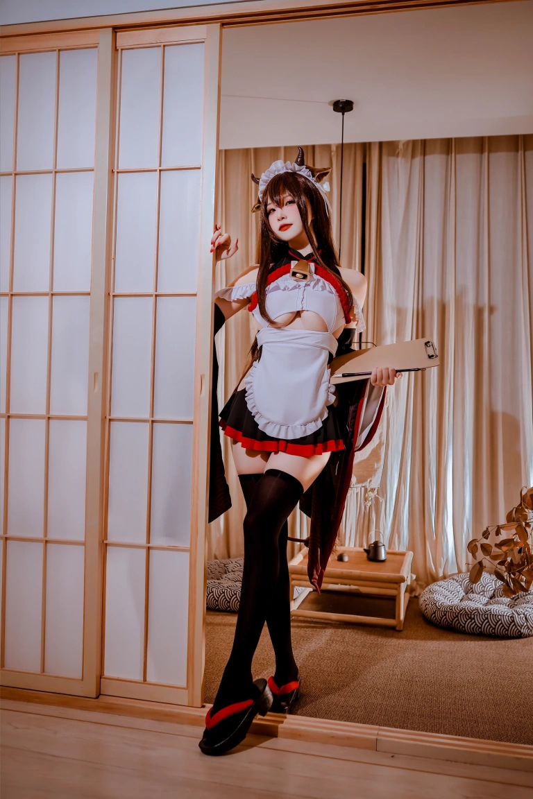 二佐Nisa《碧蓝樫野女仆》写真图集 33P｜在线预览与图包下载
