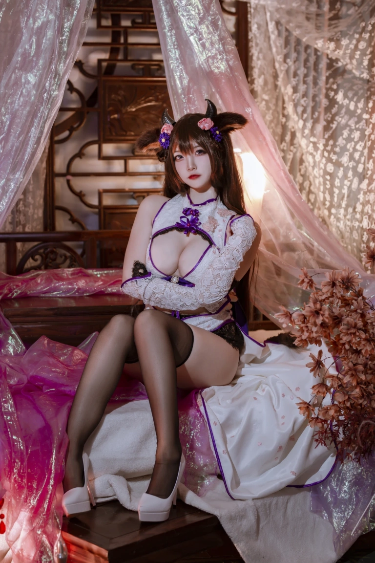 二佐Nisa《碧蓝樫野旗袍》写真图集 24P｜在线预览与图包下载