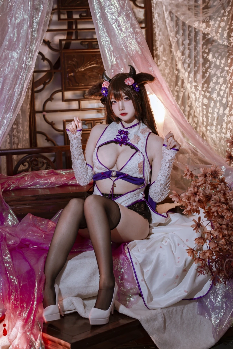 二佐Nisa《碧蓝樫野旗袍》写真图集 24P｜在线预览与图包下载