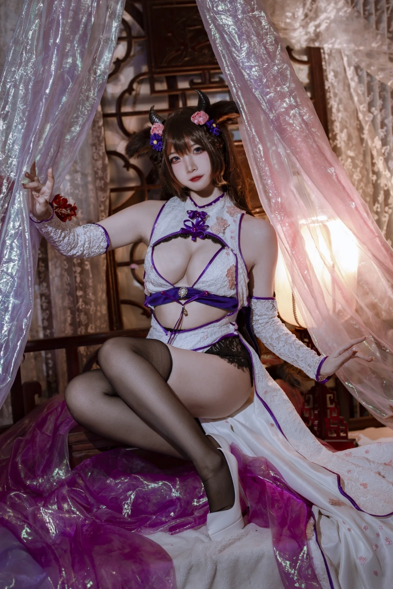 二佐Nisa《碧蓝樫野旗袍》写真图集 24P｜在线预览与图包下载