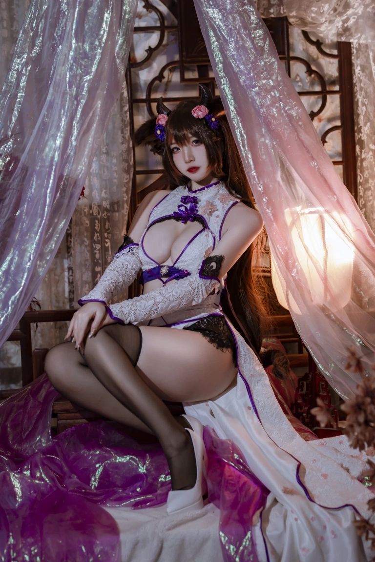 二佐Nisa《碧蓝樫野旗袍》写真图集 24P｜在线预览与图包下载