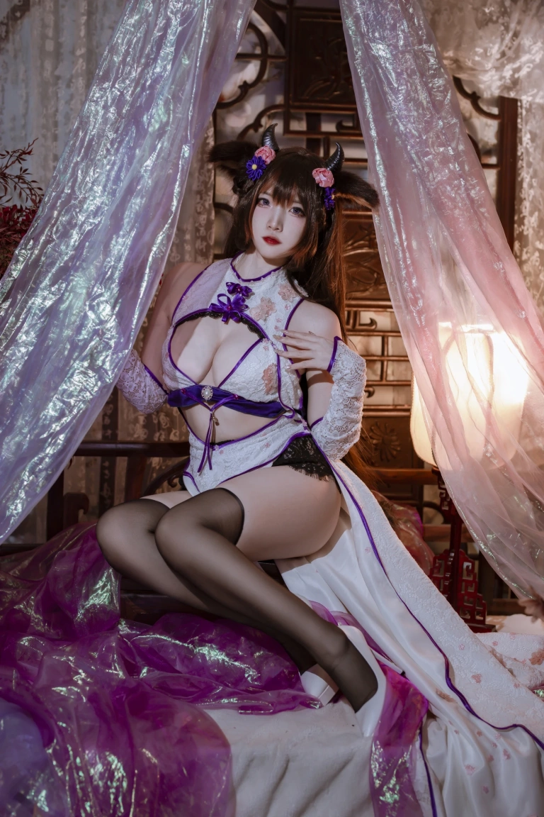 二佐Nisa《碧蓝樫野旗袍》写真图集 24P｜在线预览与图包下载