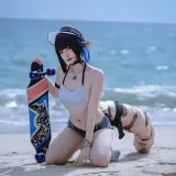 二佐Nisa《明日方舟 森蚺泳装》写真图集 22P｜在线预览与图包下载